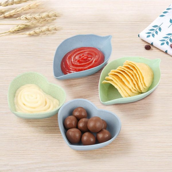 Wheat straw flavor seasoning plate, snack plate Creative kitchen multi-function dishes ice cream glaze sauce vinegar tableware