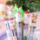 6/10 Colors Cute Christmas Ballpoint Pen Cartoon Santa Claus Xmas Ball Pen Office School Writing Supplies